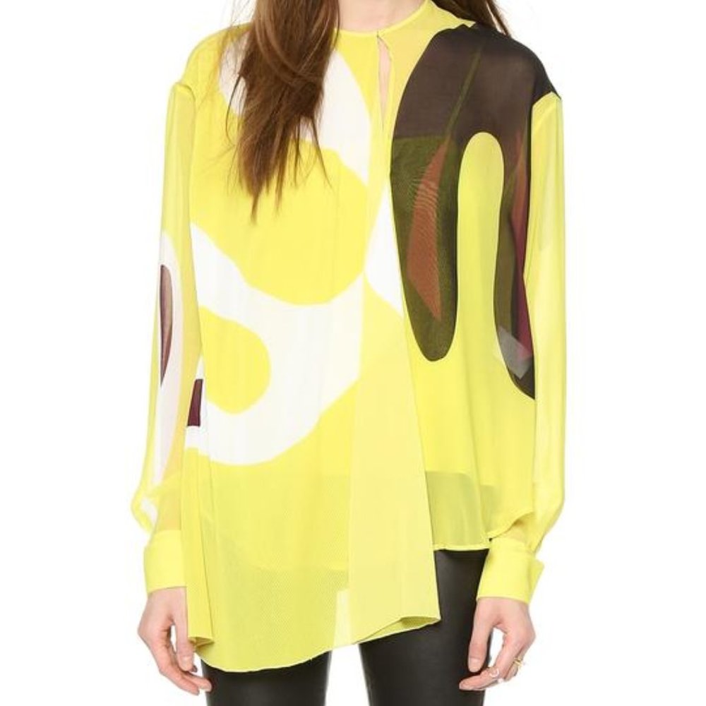 ISSA London Yellows Multi Bridgette Blouse